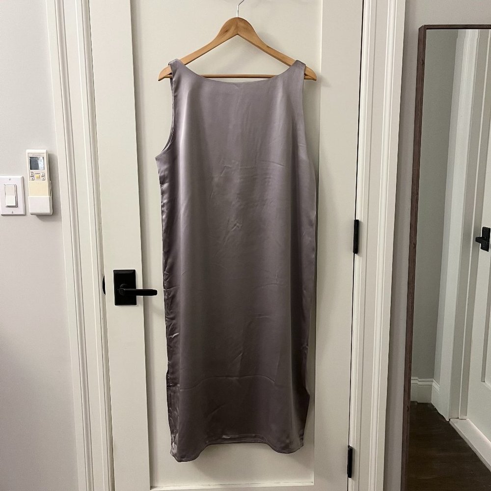 M.M. LAFLEUR Dusty Purple Silk Dress